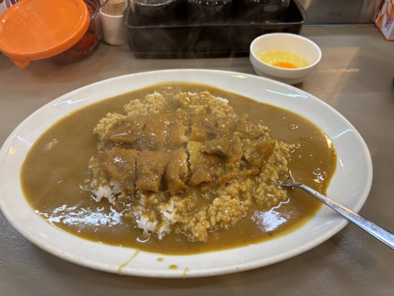 カレー(小)+カツ+生たまご＠マドラス日本橋本店
